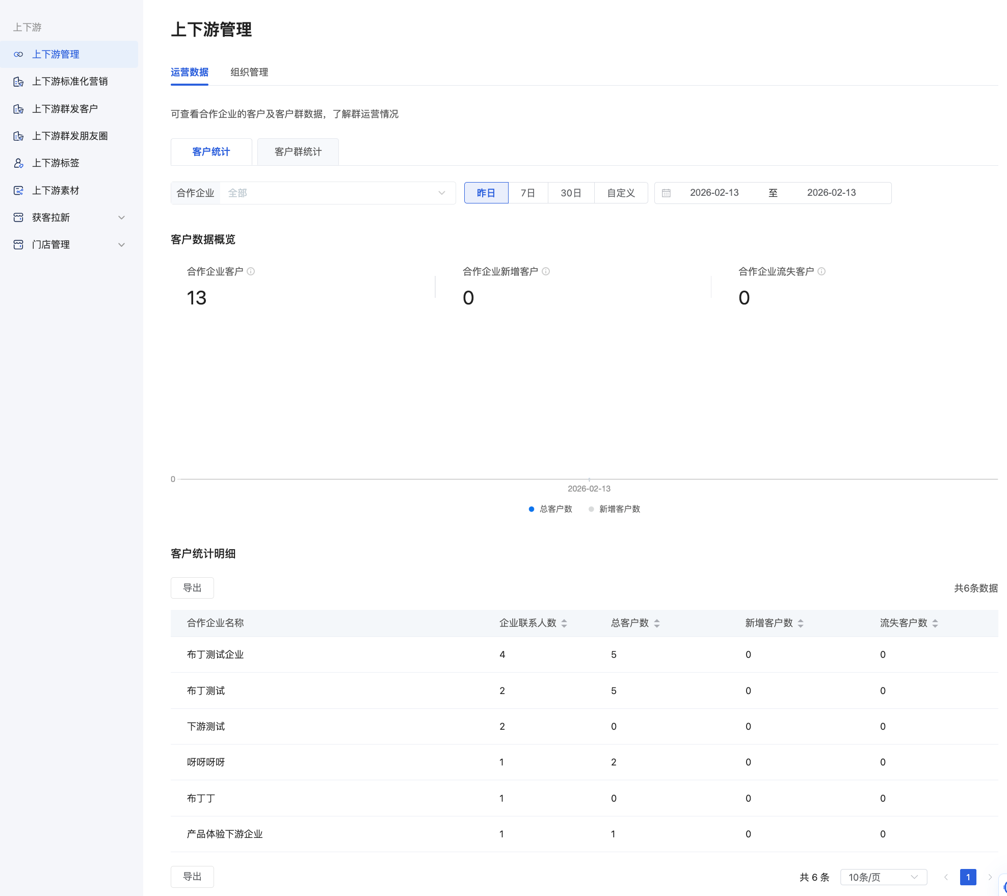上下游管理 - 操作截图 1